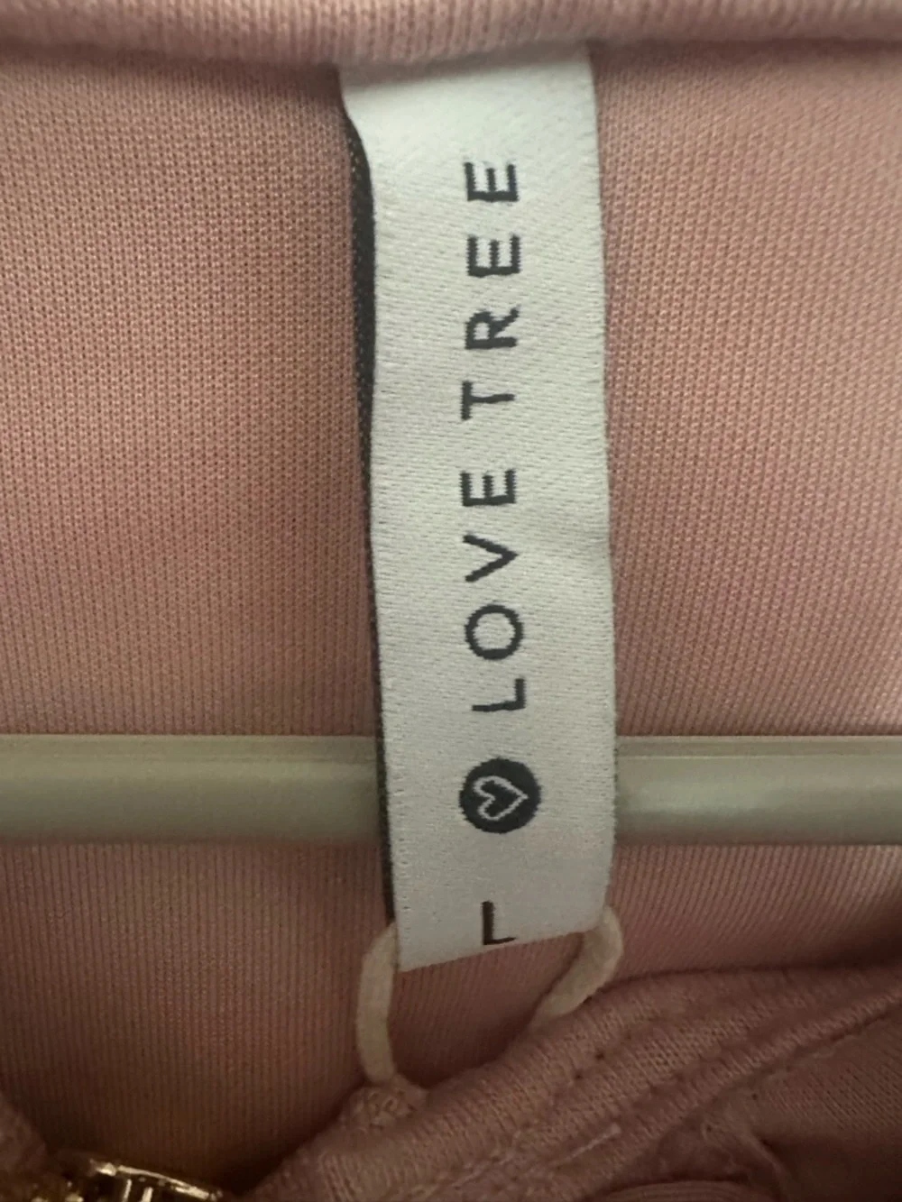 Love Tree Super Soft Zip Hoodie and Drawstring Joggers - Light Pink